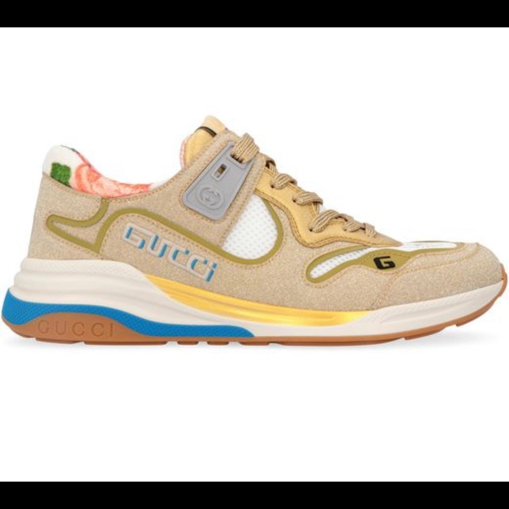 Gucci Women's Metallic Low-top Sneakers Ultrapace Glitter